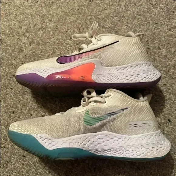 Nike Air Zoom BB NYX ‘White Hyper Violet Crimson’ Size Men’s 8.5 - Picture 3 of 10